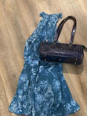 Free People Floral Halter Mini Dress Size M